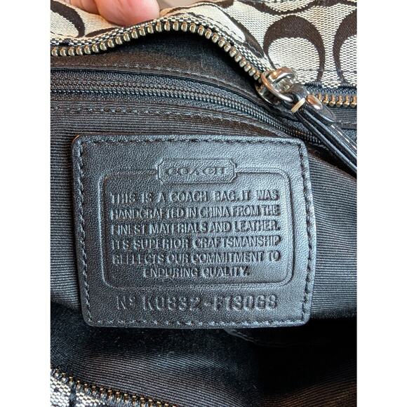 Coach Hampton Gray Canvas Tote Bag Authentic - Picture 6 of 10